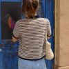 Polo de punto calado a rayas para mujer - Imagen 7