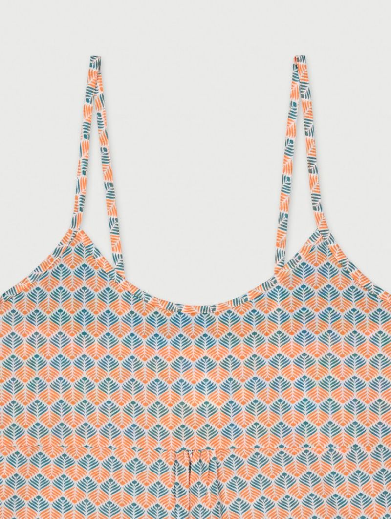 Camisón con tirantes estampado palmas de algodón orgánico - Imagen 5
