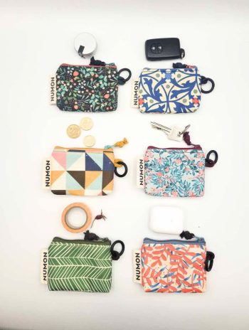 Alternative view of Mini monedero reciclado estampado rombos