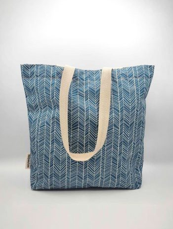 Maxi bolso tote reciclado azul mar