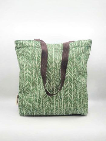 Maxi bolso tote reciclado verde trigo
