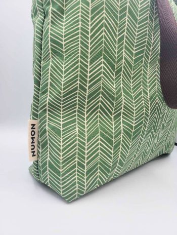 Alternative view of Maxi bolso tote reciclado verde trigo