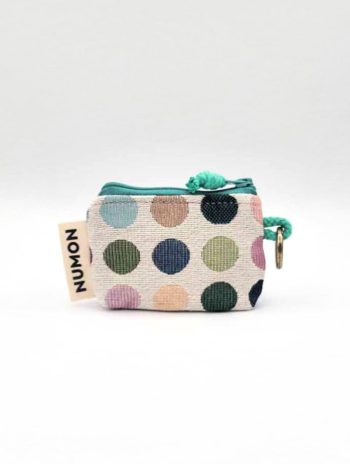 Mini monedero reciclado estampado topos