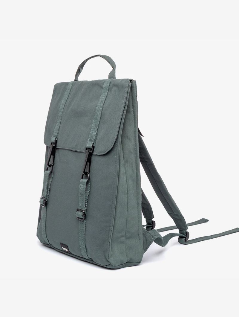 Mochila cuadrada con solapa de tejido reciclado - Imagen 12