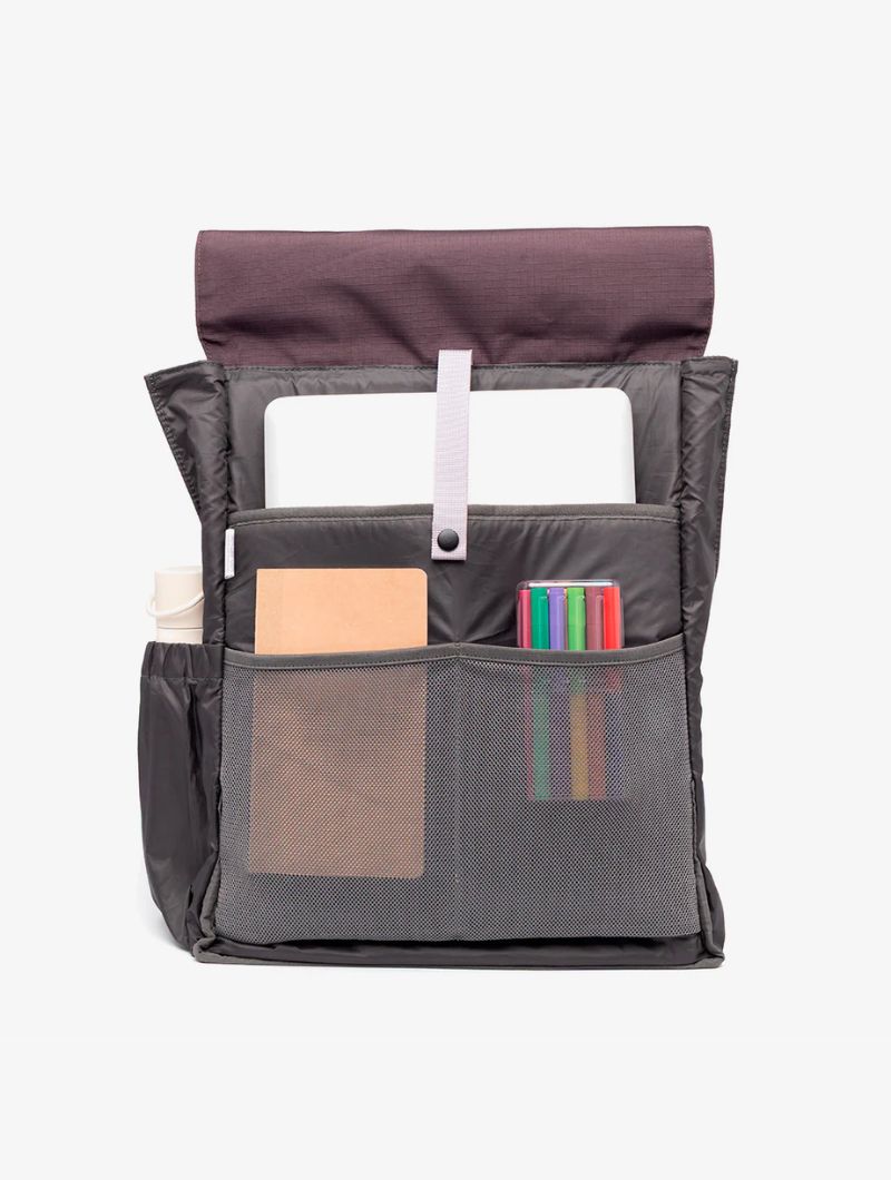 Mochila grande cuadrada de tejido reciclado - Imagen 6