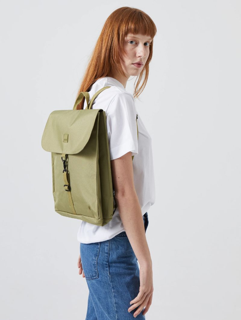 Mochila pequeña cuadrada de tejido reciclado - Imagen 8