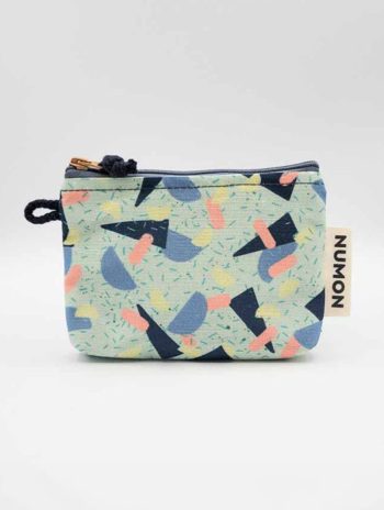 Monedero reciclado con cremallera estampado chips