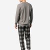 Pijama largo hombre a cuadros 100% algodón orgánico - Imagen 3