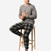 Pijama largo hombre a cuadros 100% algodón orgánico - Imagen 4