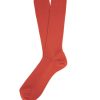 Calcetines canalé 100% algodón orgánico paprika