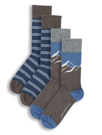 Pack 2 calcetines montañas hombre de algodón orgánico