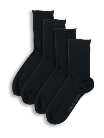 Pack 2 calcetines negros mujer de algodón orgánico