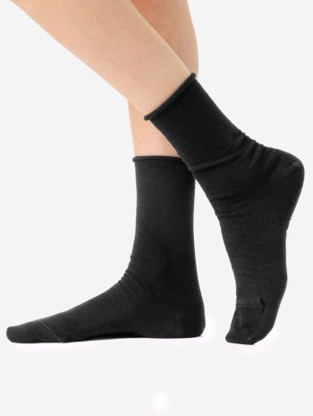 Alternative view of Pack 2 calcetines negros mujer de algodón orgánico