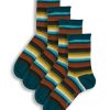 Pack 2 calcetines rayas otoño mujer de algodón orgánico