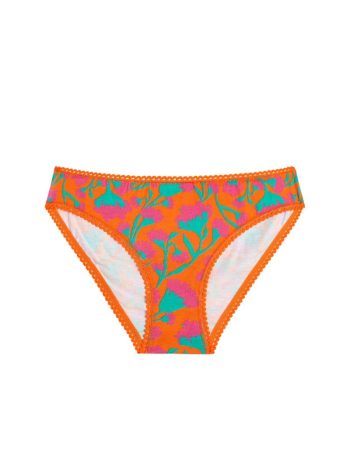 Braga clásica de algodón orgánico estampado claveles fucsia
