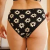 Braga clásica de algodón orgánico con estampado floral negro - Imagen 6