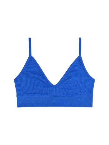 Bralette de algodón orgánico azul klein