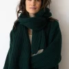 Bufanda de punto canalé de lana merino y cachemir - Imagen 6