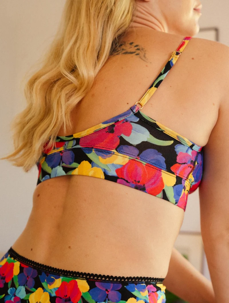 Bralette de algodón orgánico con estampado flor del Atlas - Imagen 3