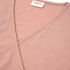 Camiseta cruzada rosa empolvado de lana merino - Imagen 8