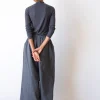 Camiseta de cuello cisne azul arándano en lana merino - Imagen 2
