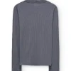 Camiseta de cuello cisne azul arándano en lana merino - Imagen 6