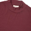 Camiseta de cuello cisne granate en lana merino - Imagen 4