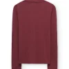 Camiseta de cuello cisne granate en lana merino - Imagen 6