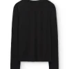 Camiseta gris antracita escote en V de lana merino - Imagen 3