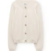 Cárdigan beige con botones de lana merino y cachemir - Imagen 5