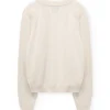 Cárdigan beige con botones de lana merino y cachemir - Imagen 6
