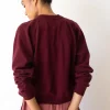 Cárdigan granate con botones de lana merino y cachemir - Imagen 2