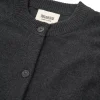 Cárdigan gris carbón con botones de lana merino y cachemir - Imagen 7