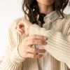 Cárdigan largo beige de lana merino y cachemir - Imagen 3