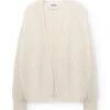 Cárdigan largo beige de lana merino y cachemir - Imagen 5