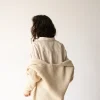 Cárdigan largo beige de lana merino y cachemir - Imagen 9