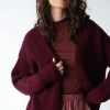 Cárdigan largo beige de lana merino