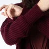 Cárdigan largo granate de lana merino y cachemir - Imagen 4