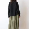 Cárdigan largo gris carbón de lana merino y cachemir - Imagen 2