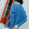 Cárdigan trenzado con botones océano - Imagen 3