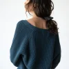 Chaqueta corta azul petróleo de algodón orgánico - Imagen 2