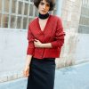 Chaqueta de lunares terracota de lana merino - Imagen 3