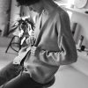Chaqueta oversize ceniza de lana merino - Imagen 5