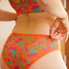 Conjunto de bralette y braga clásica claveles fucsia de algodón orgánico - Imagen 5
