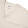 Jersey beige con escote en V de lana merino y cachemir - Imagen 7