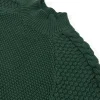 Jersey de manga trenzada verde bosque de algodón orgánico - Imagen 5