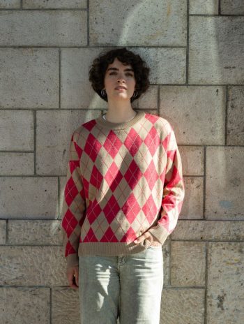 Alternative view of Jersey de rombos feria de lana merino