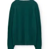 Jersey verde con escote en V de lana merino y cachemir - Imagen 6