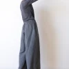 Pantalón ancho azul arándano de algodón orgánico