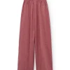 Pantalón ancho granate grosella de algodón orgánico - Imagen 8